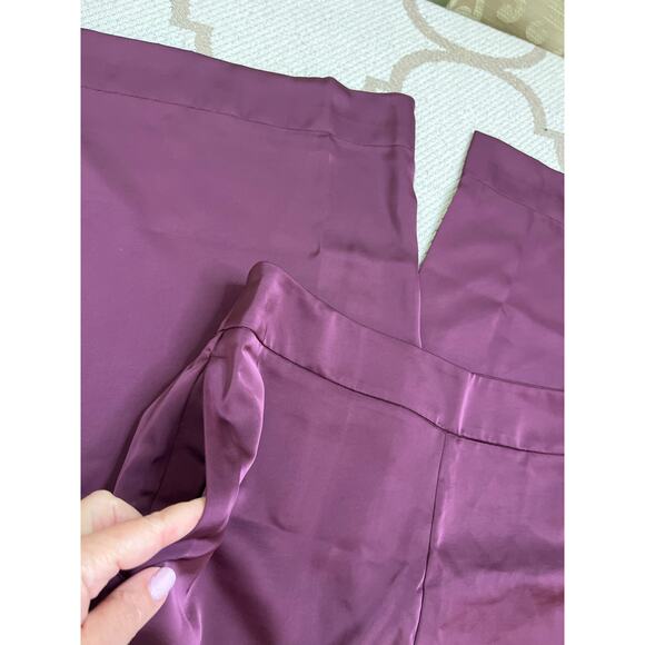 Old navy high rise full length wide leg cherry bark satin pants, size 6 - Picture 11 of 16